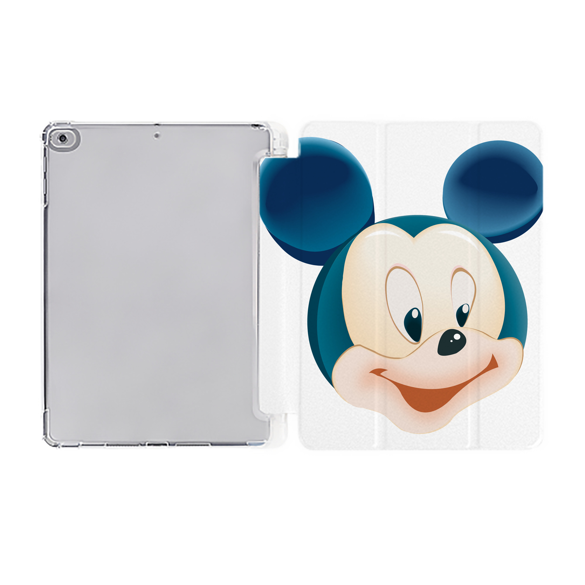 （画像用） ミッキーマウス Mickey Mouse IPad ケース ペン収納付き 三つ折りスタンド PUレザー×シリコン 対応機種9.5/10.5/10.9インチ